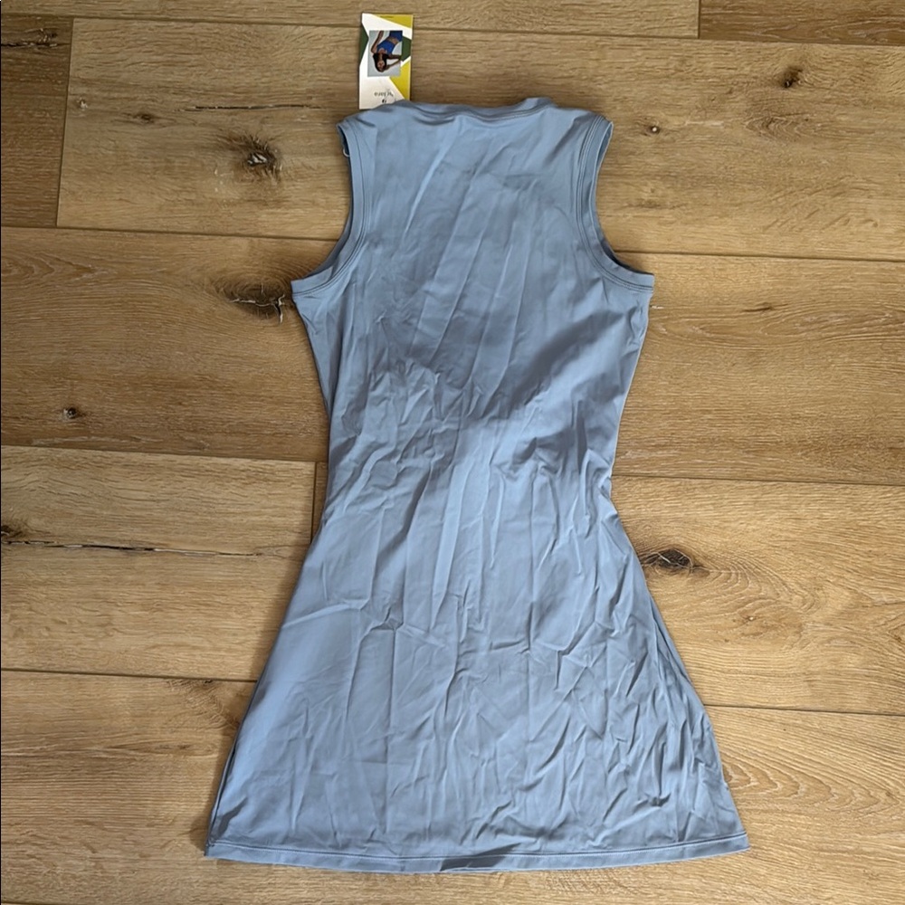 HALARA Blue Ribbed Sheath Mini Dress